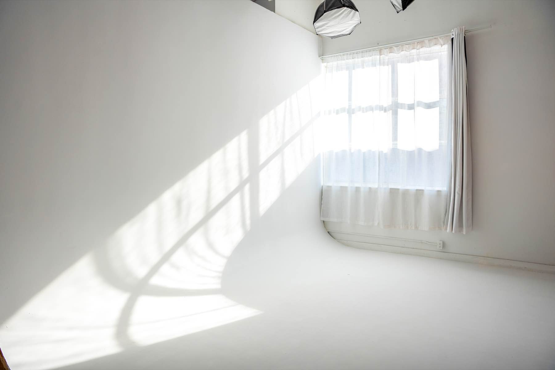 Natural light photography setup at Magic Studio