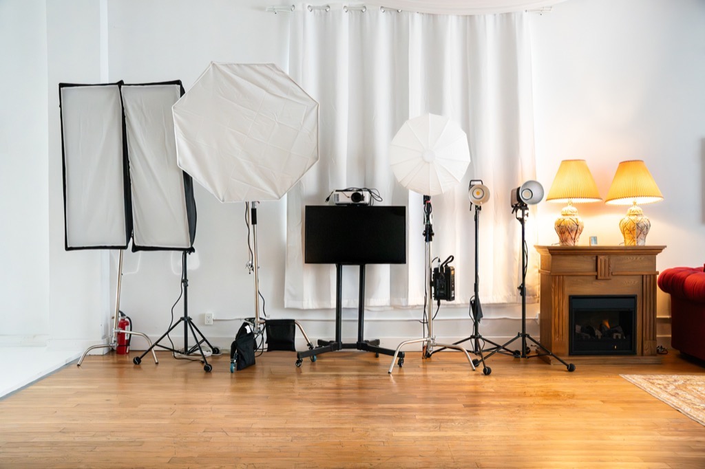 Content creation studio equipment and props at Magic Studio Toronto